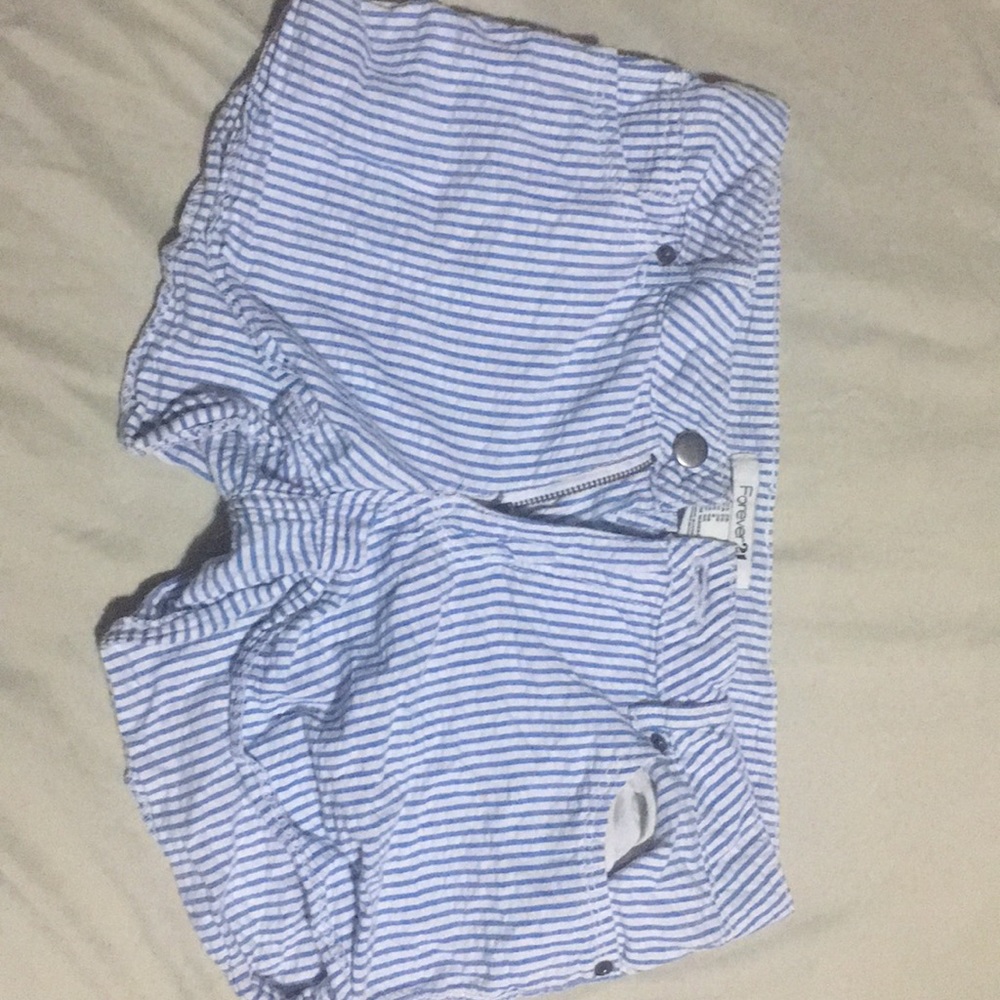 Forever 21 Blue Stripped Shorts